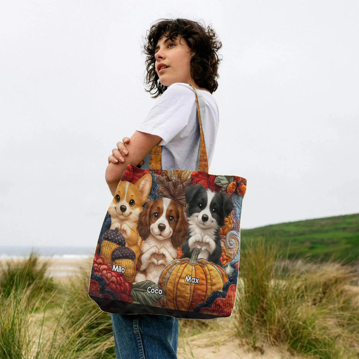 Love My Dog - Personalized Dog Quilted Tote Bag