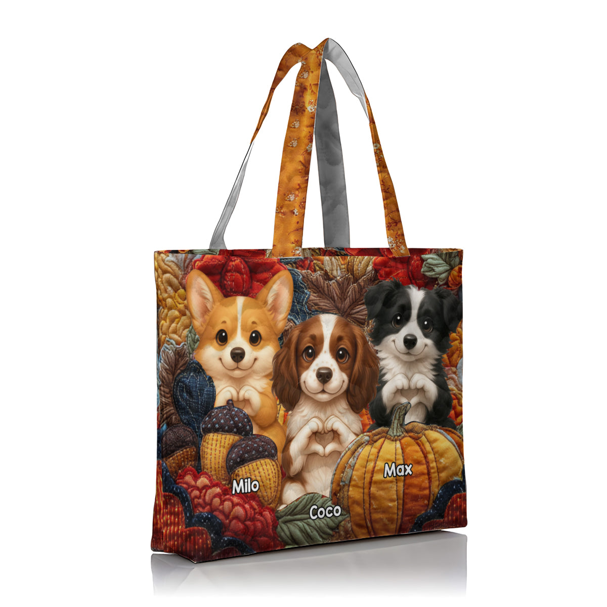 Love My Dog - Personalized Dog Quilted Tote Bag