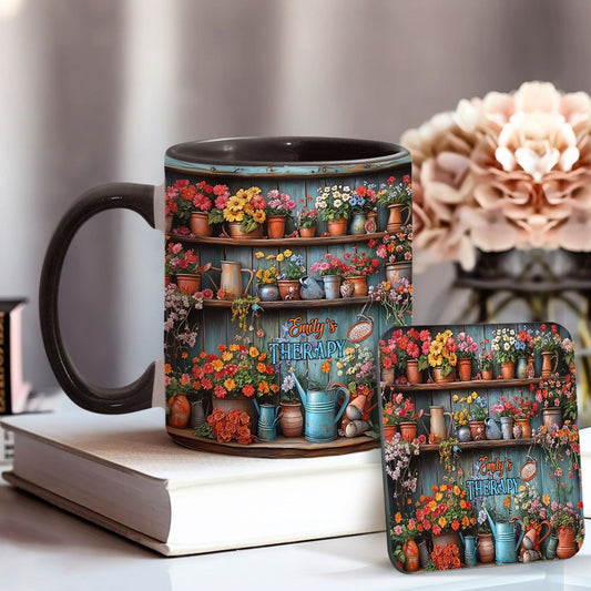 Le jardinage est ma thérapie - Mug personnalisé sur le thème du jardinage
