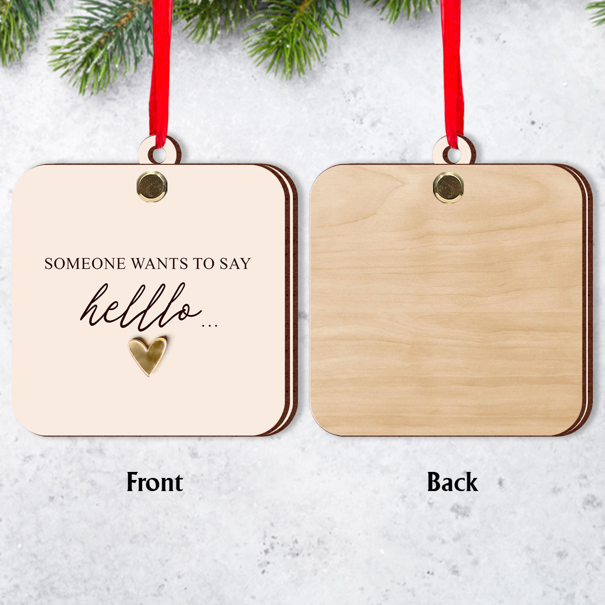 Annonce de grossesse - Ornement à rabat personnalisé pour annonce de grossesse