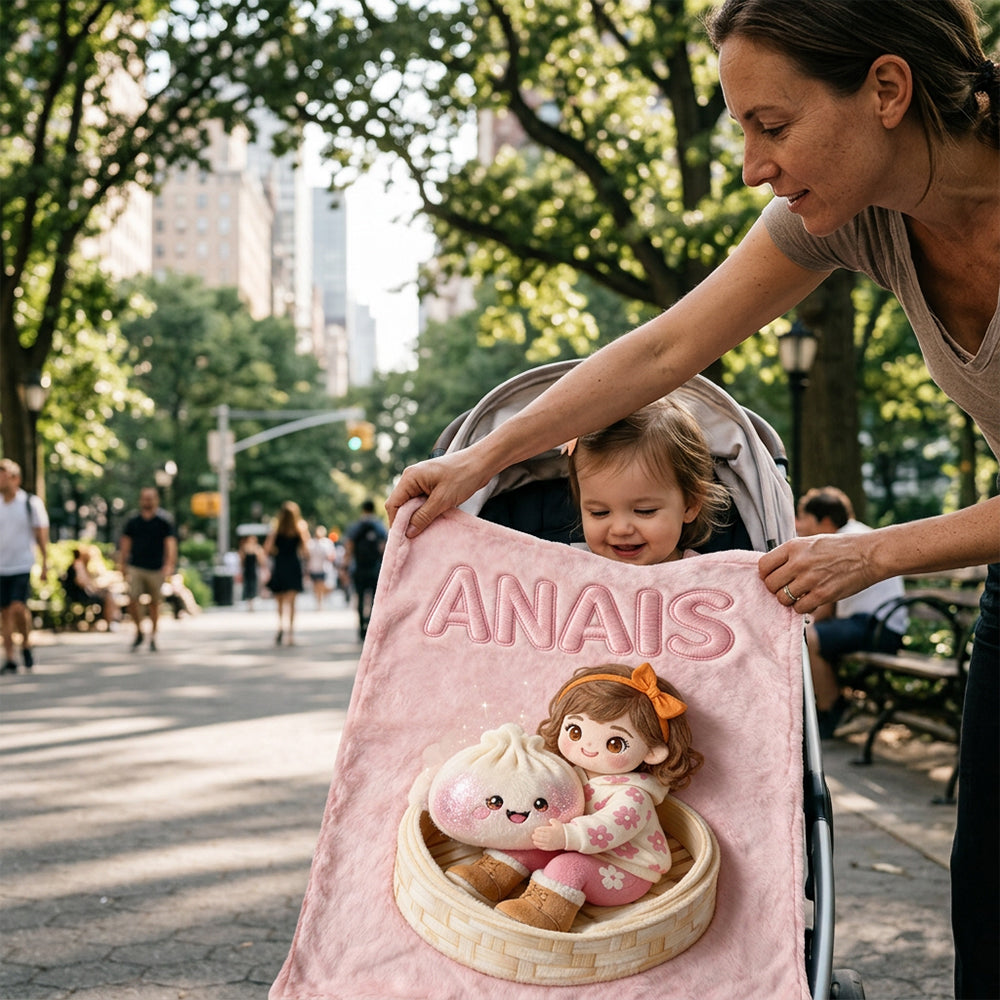 The Funny Mystery Dumpling For Kid - Personalized Kid Blanket