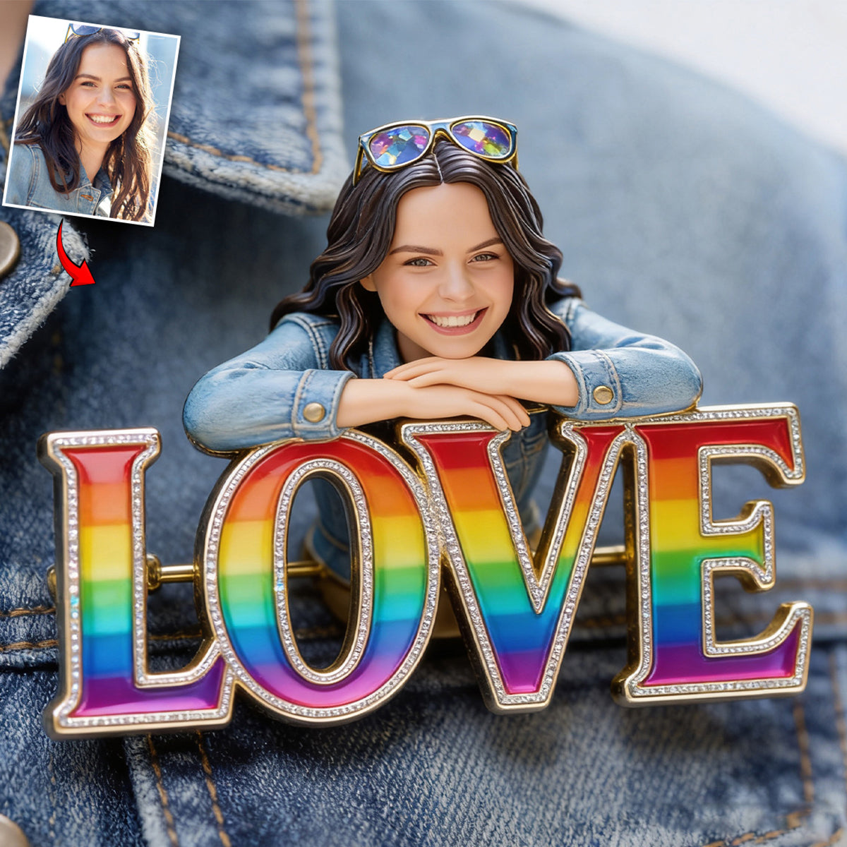 Épingle Émaillée Personnalisée - Soutien LGBT 3D Embossé