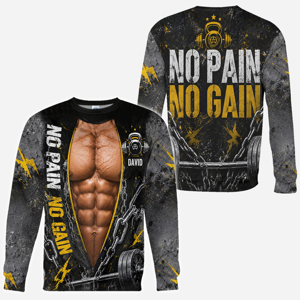 No Pain No Gain - Personalized Fitness All Over Shirt