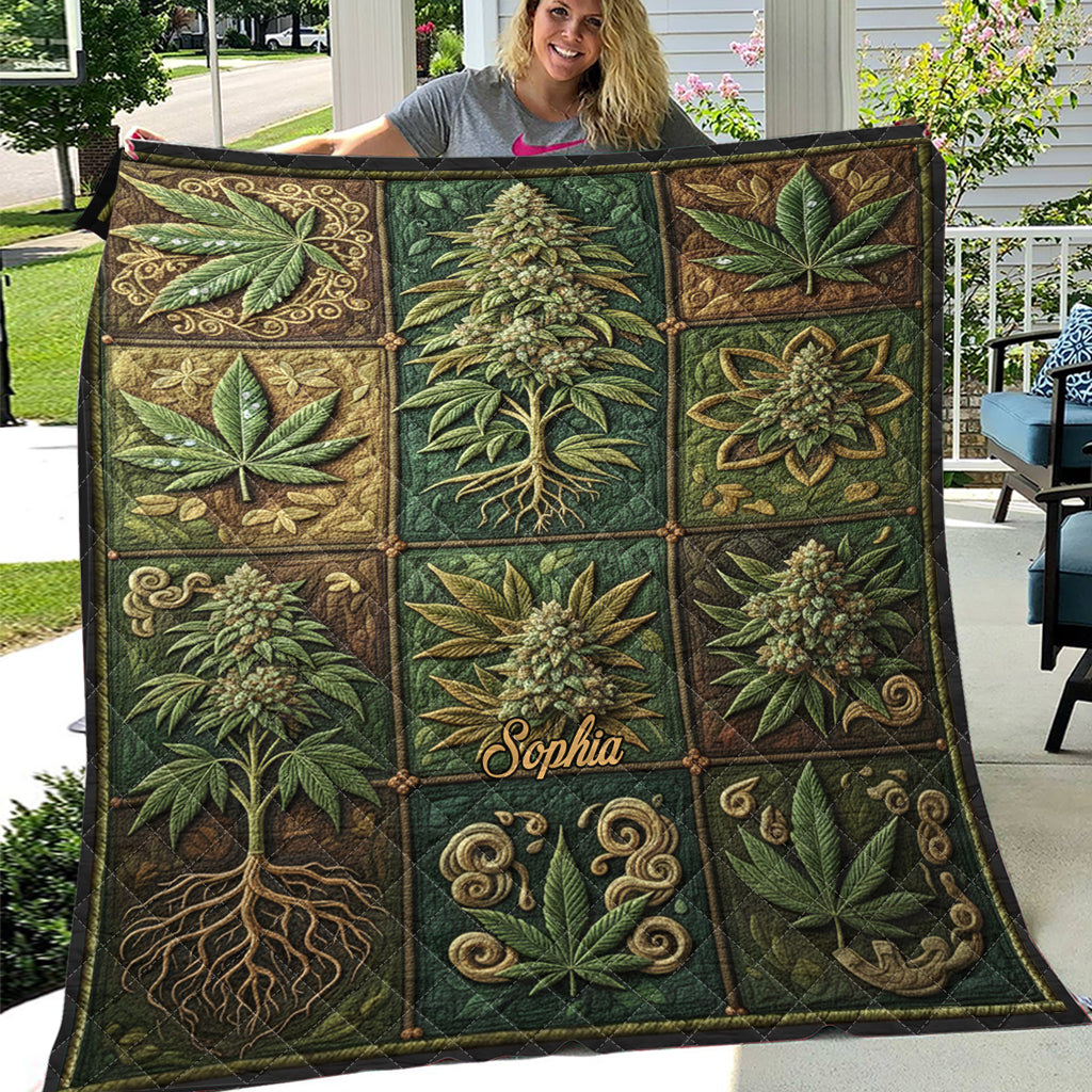 Get High - Personalized Weed Quilt