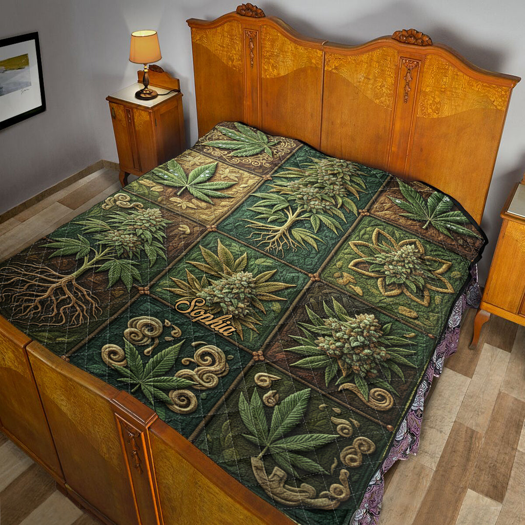 Get High - Personalized Weed Quilt