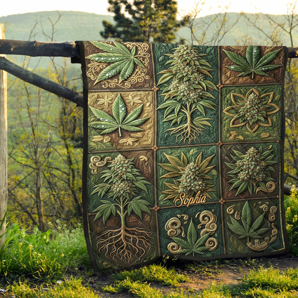 Get High - Personalized Weed Quilt