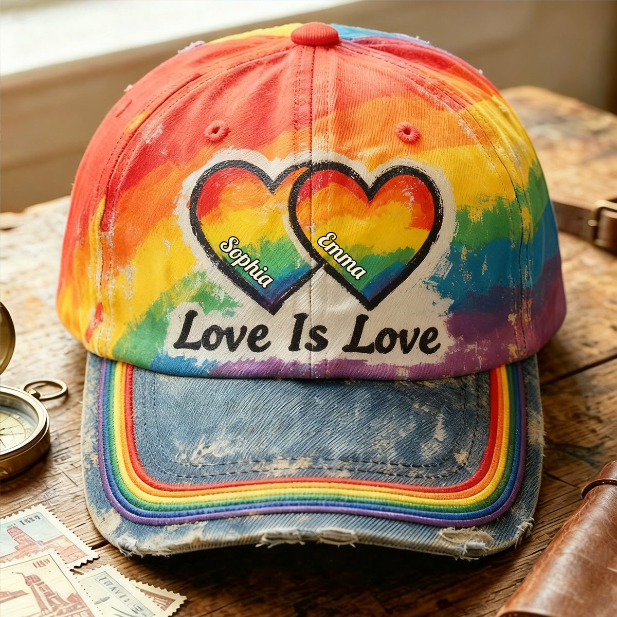 L'amour est l'amour - Casquette classique personnalisée de soutien LGBT