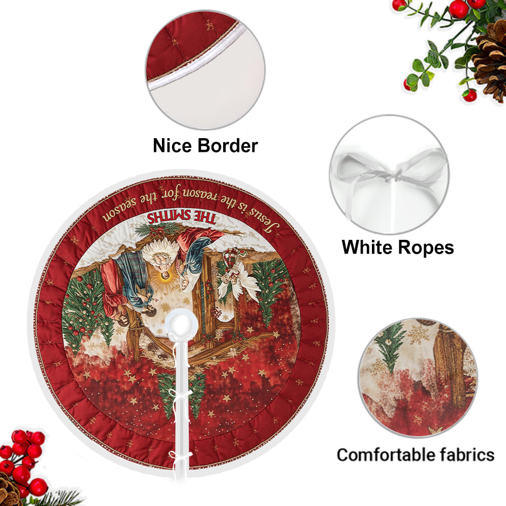 Jésus est la raison de cette fête - Jupe de sapin chrétienne personnalisée - Jupe de sapin chrétienne personnalisée