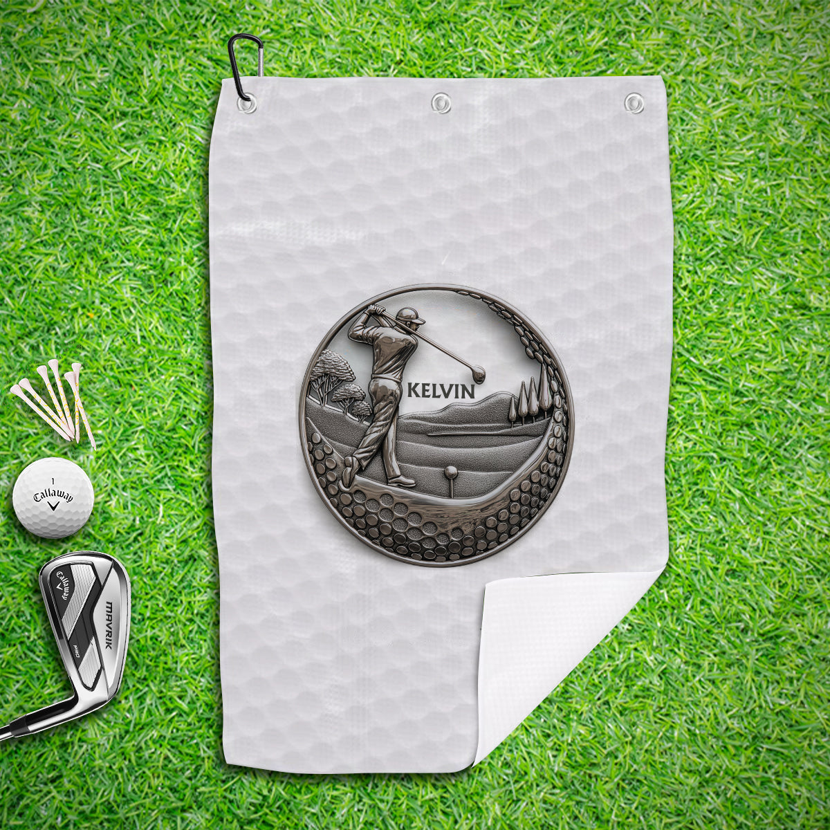 Amoureux du golf ? Serviette de golf personnalisée
