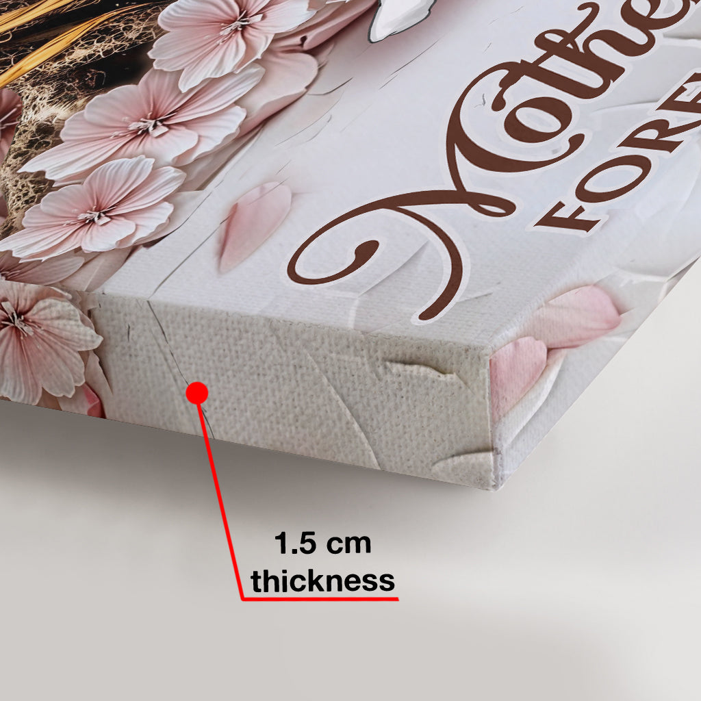 Mother And Daughters Forever Linked Together - Personalized Mother Canvas And Poster