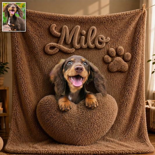 Couverture Personnalisée pour Chien - Câlin de Cœur