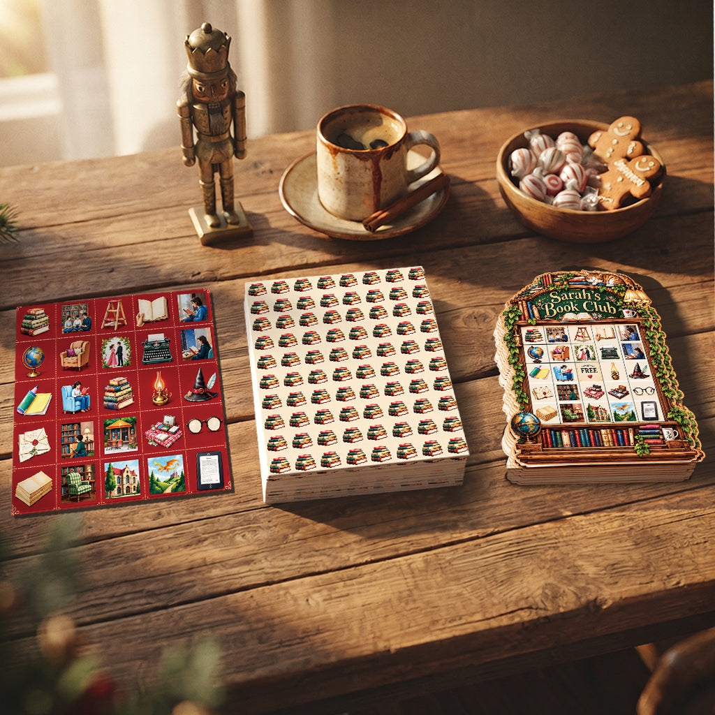 Reading Club Game - Personalized Book Bingo Card Set