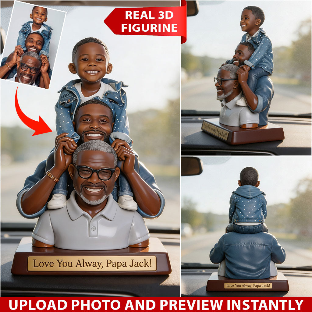 Je t'aime toujours - Figurine 3D personnalisée pour Papi