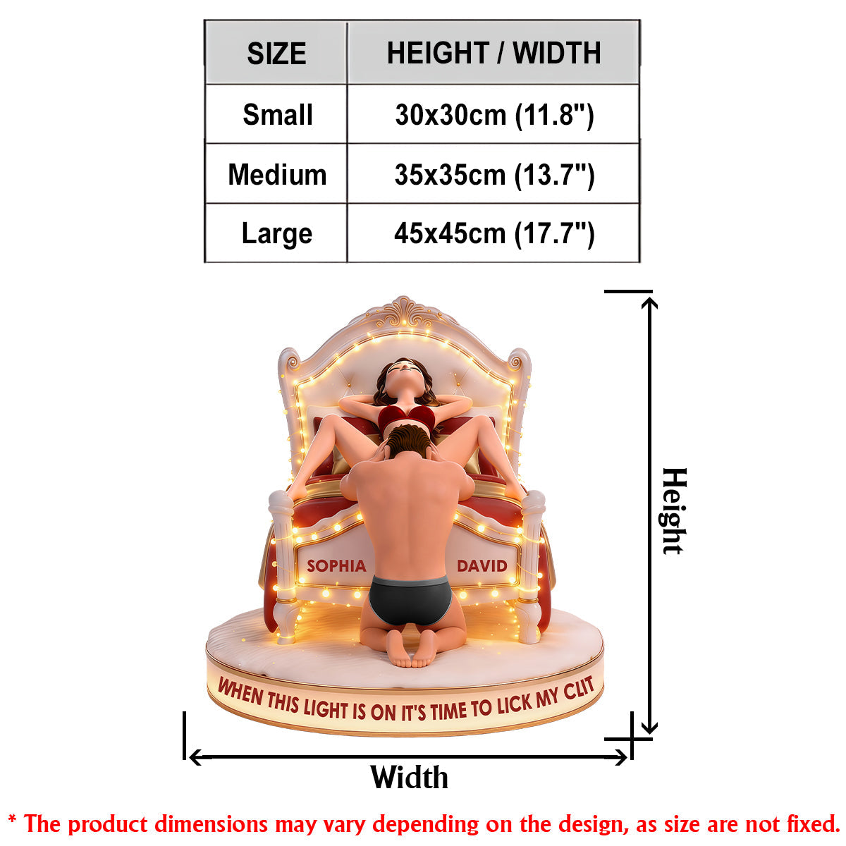 Naughty Couple - Personalized Couple LED Light Acrylic Sign