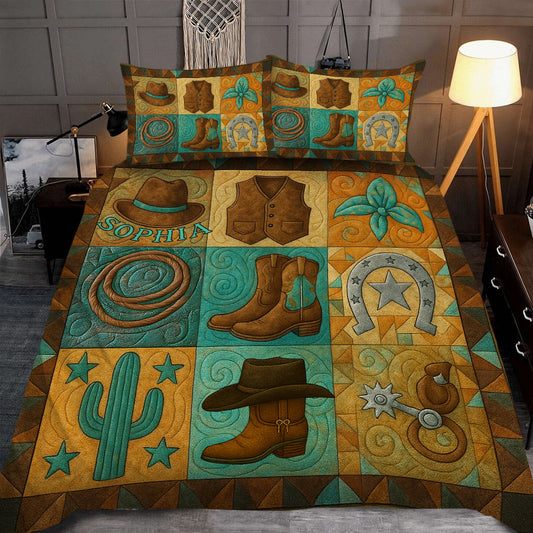 Ensemble de literie personnalisé Cowgirl Wildlife - Parure de lit Cowgirl Wildlife