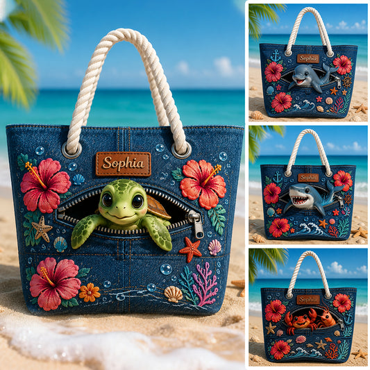 Sac de Plage Personnalisé Salty Lil'