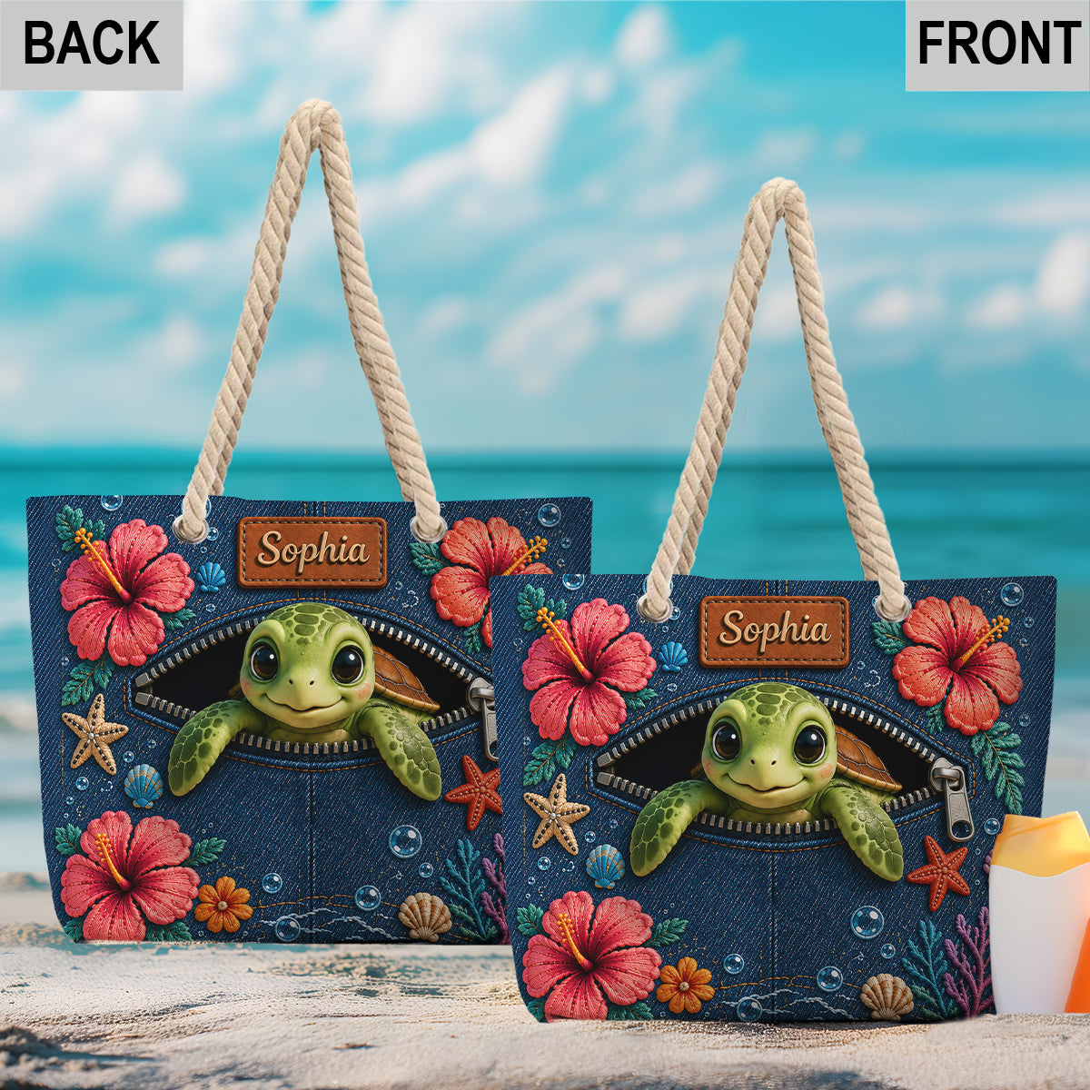 Sac de Plage Personnalisé Salty Lil'