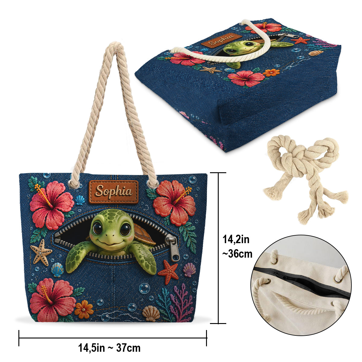 Sac de Plage Personnalisé Salty Lil'