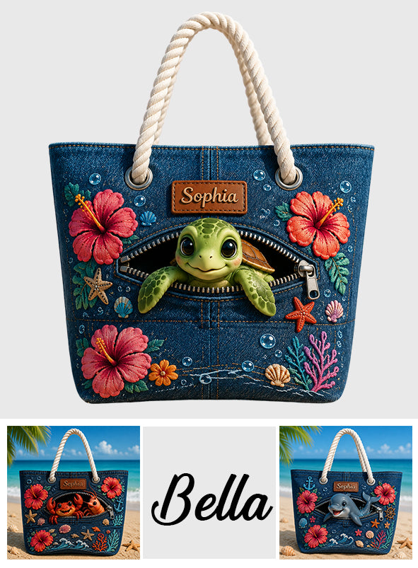 Sac de Plage Personnalisé Salty Lil'