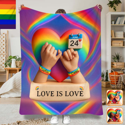 Love Is Love - Personalized LGBT Support Blanket