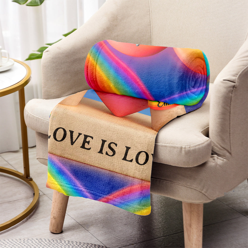 Love Is Love - Personalized LGBT Support Blanket