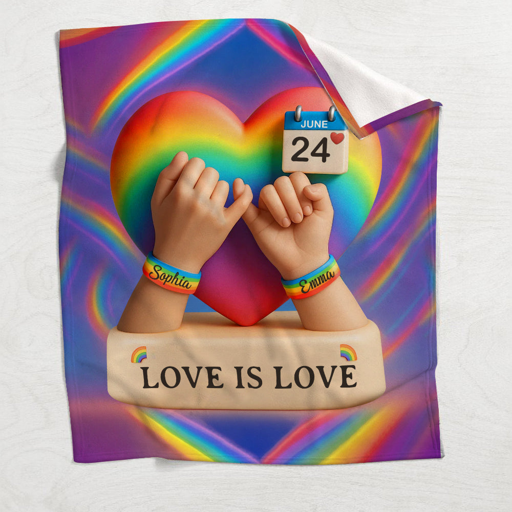 Love Is Love - Personalized LGBT Support Blanket