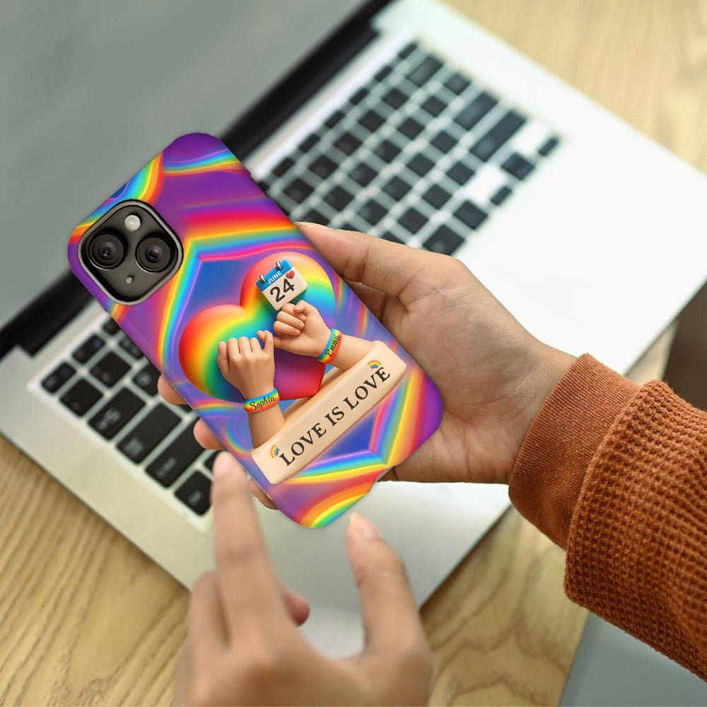 Love Is Love - Personalized LGBT Support Full Print Phone Case