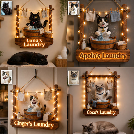 Lumière LED Personnalisée pour Chat - Panneau Acrylique
