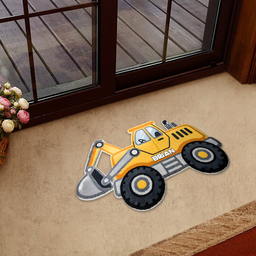 Super Construction - Tapis/Paillasson personnalisé en forme d'enfant
