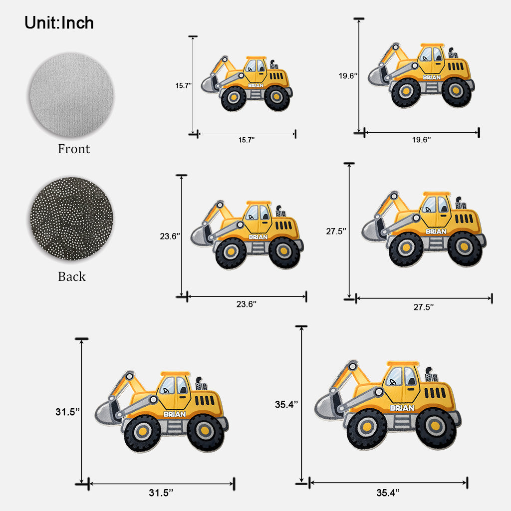 Super Construction - Tapis/Paillasson personnalisé en forme d'enfant