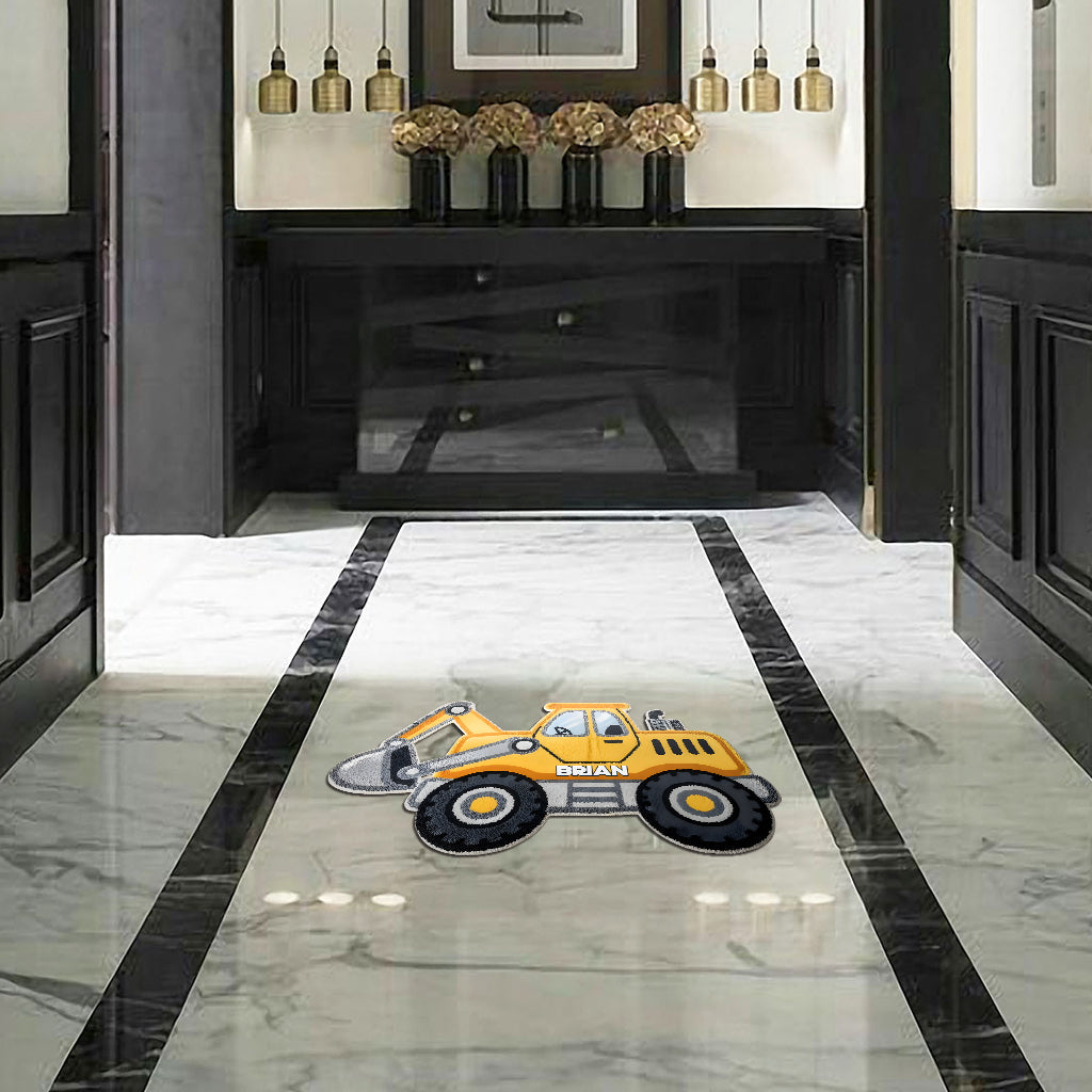 Super Construction - Tapis/Paillasson personnalisé en forme d'enfant