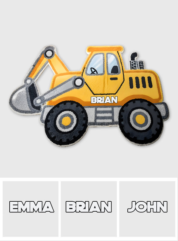 Super Construction - Tapis/Paillasson personnalisé en forme d'enfant