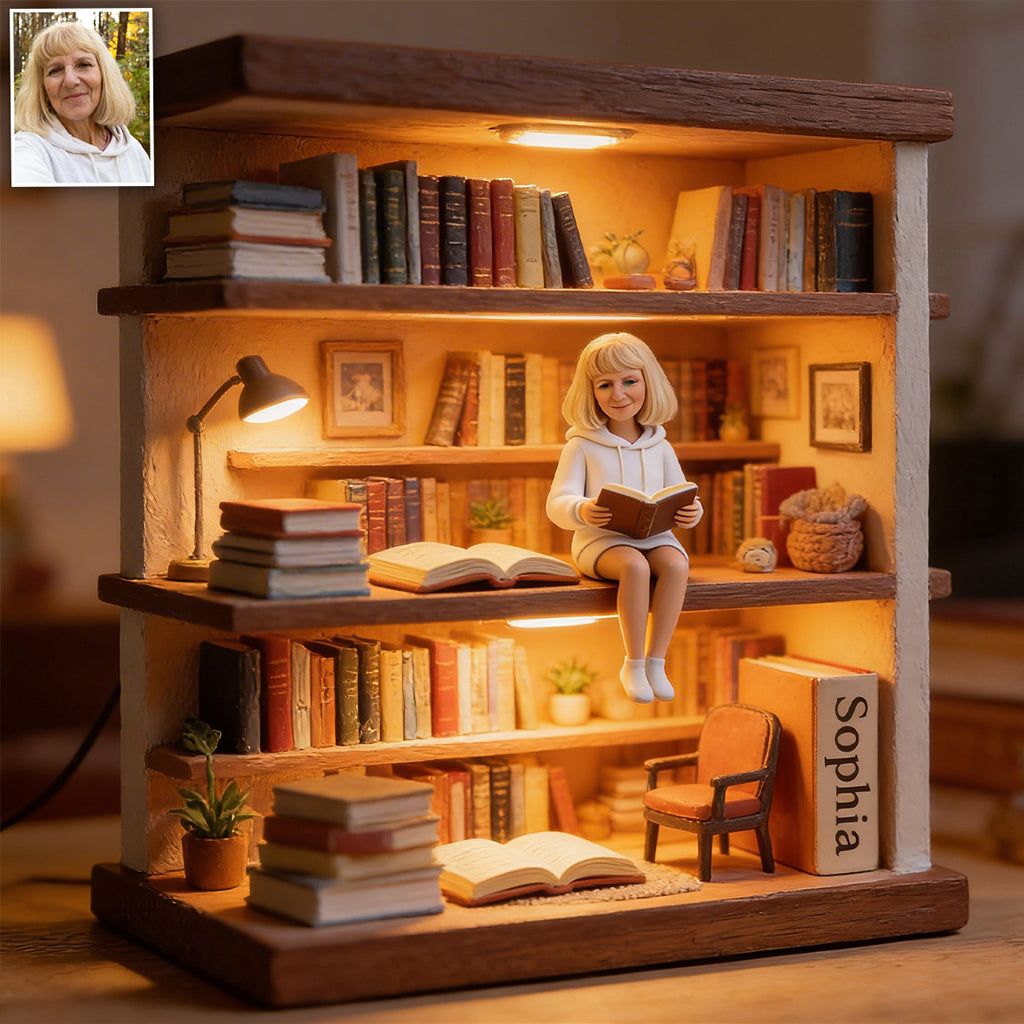 Lampe de Nuit LED Acrylique Personnalisée - Amour de la Lecture