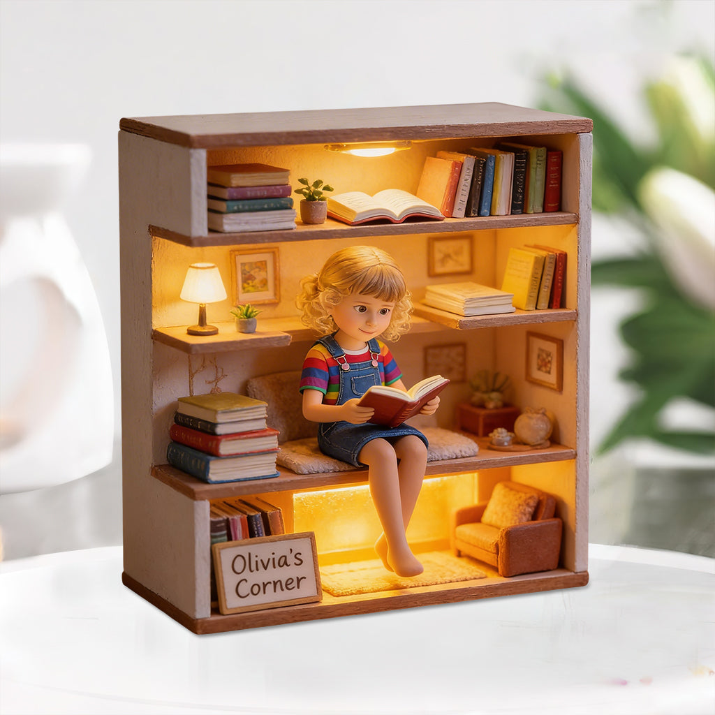 Lampe de Nuit LED Acrylique Personnalisée - Amour de la Lecture