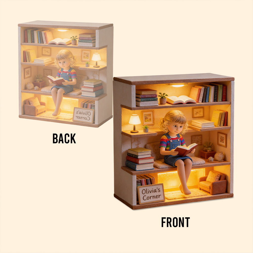 Lampe de Nuit LED Acrylique Personnalisée - Amour de la Lecture