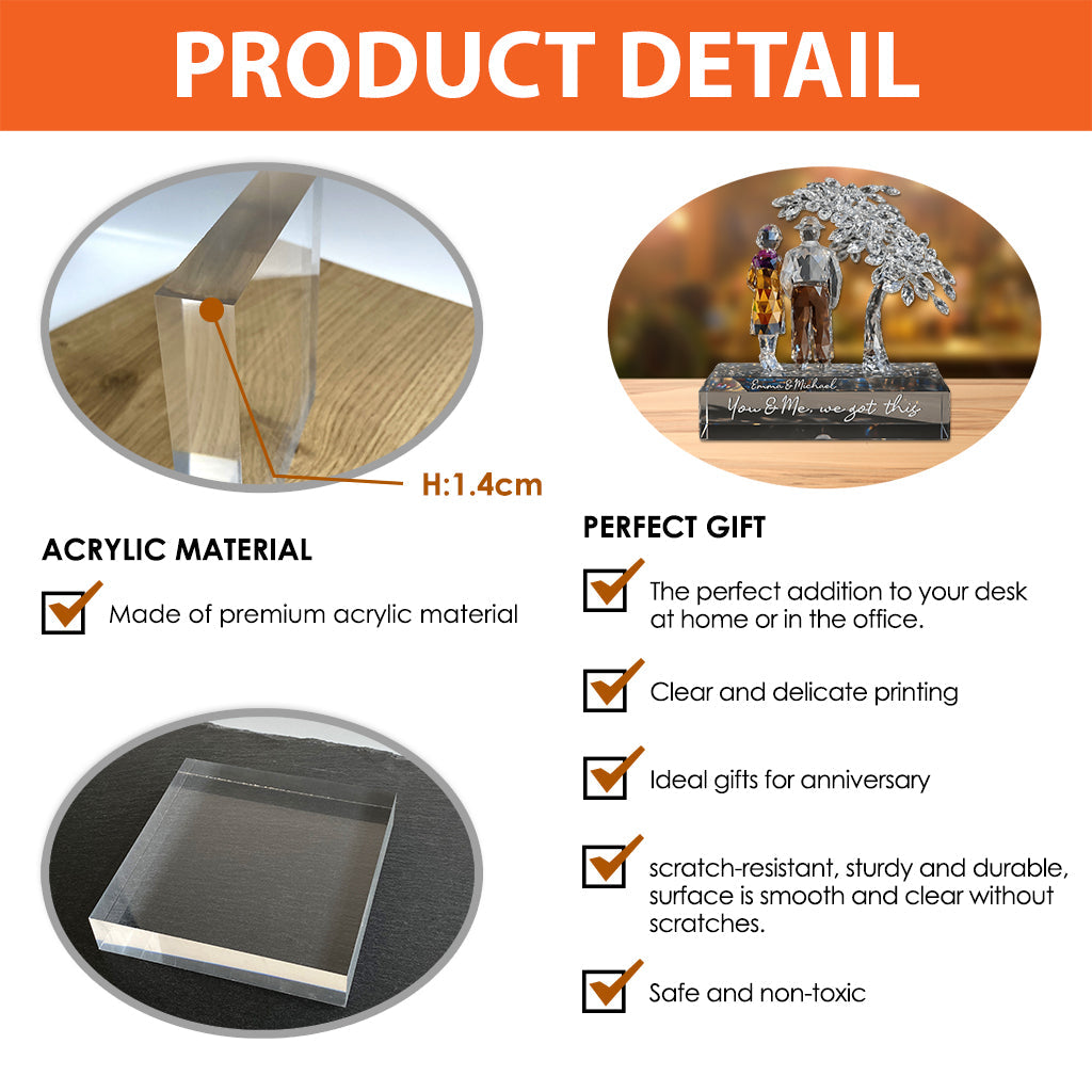 Toi et moi, on gère - Plaque acrylique personnalisée pour couple