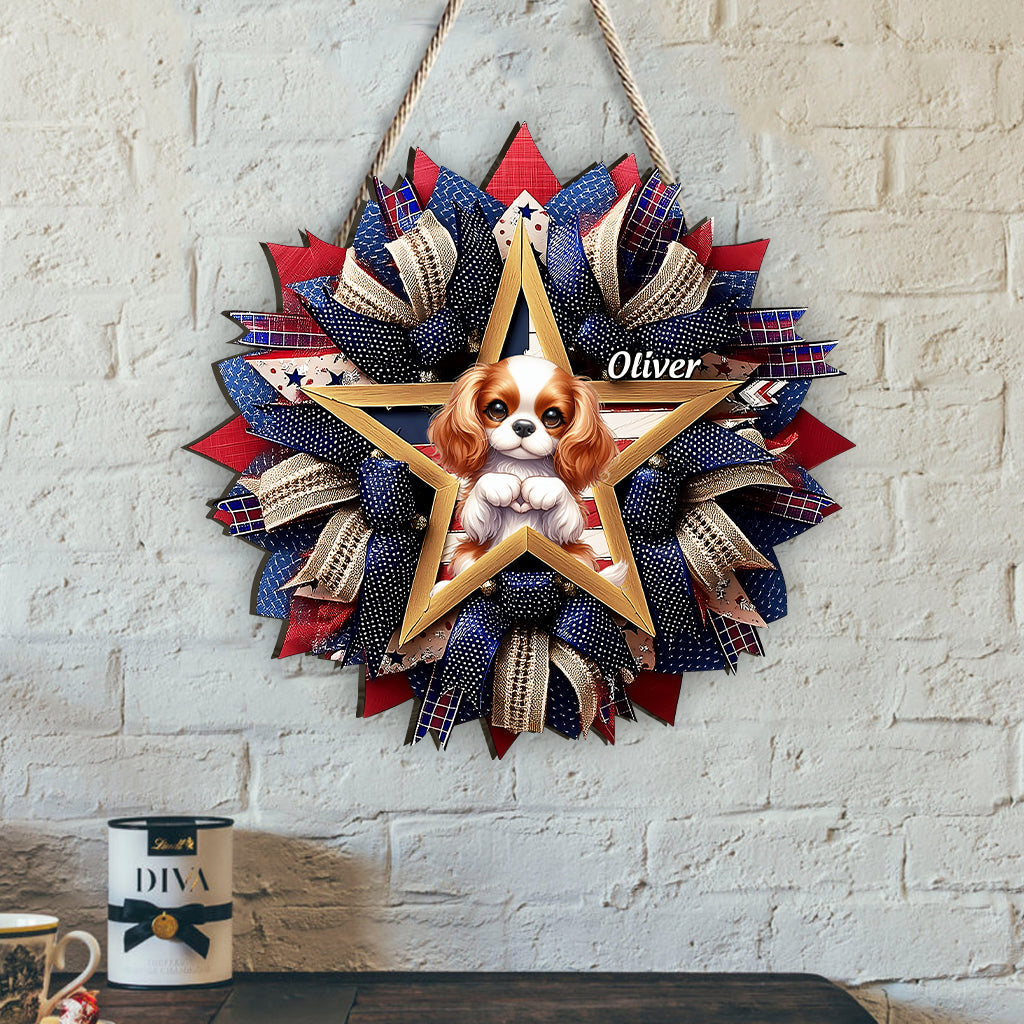 Paws & Patriot - Panneau en bois personnalisé pour chien