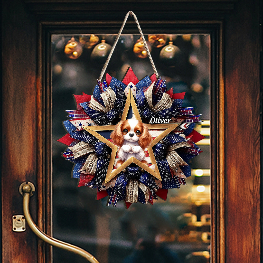 Paws & Patriot - Panneau en bois personnalisé pour chien
