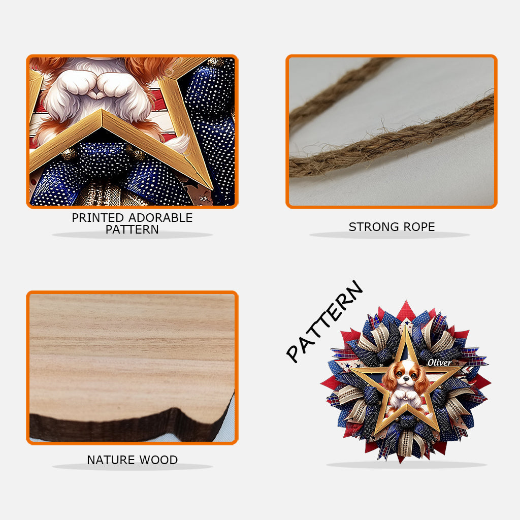 Paws & Patriot - Panneau en bois personnalisé pour chien