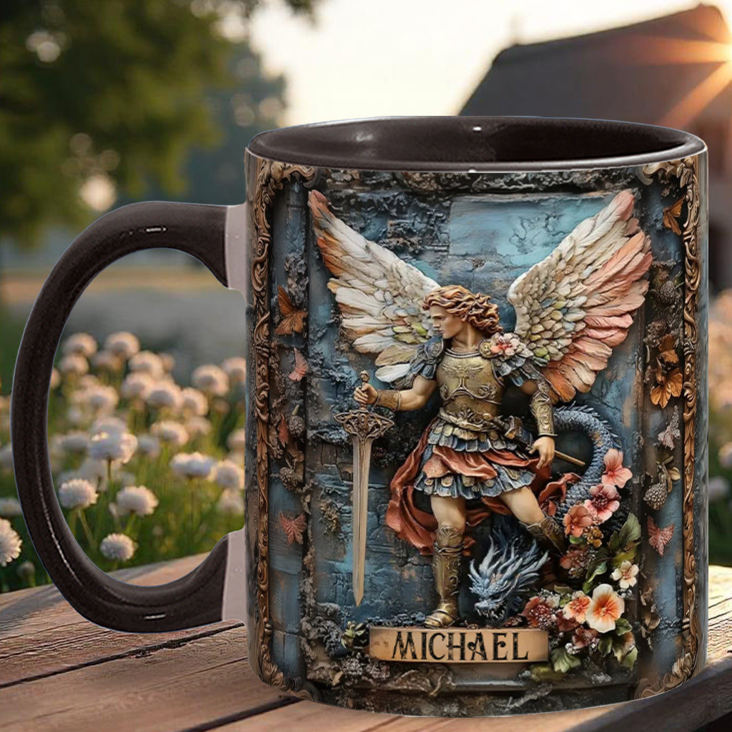 Mug chrétien personnalisé à l'effigie de l'archange Michel