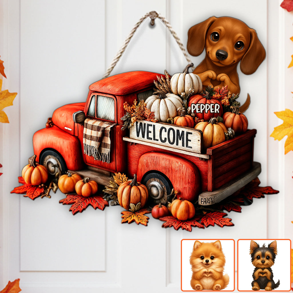 Tis The Season - Personalized Dog Custom Shaped Wood Sign