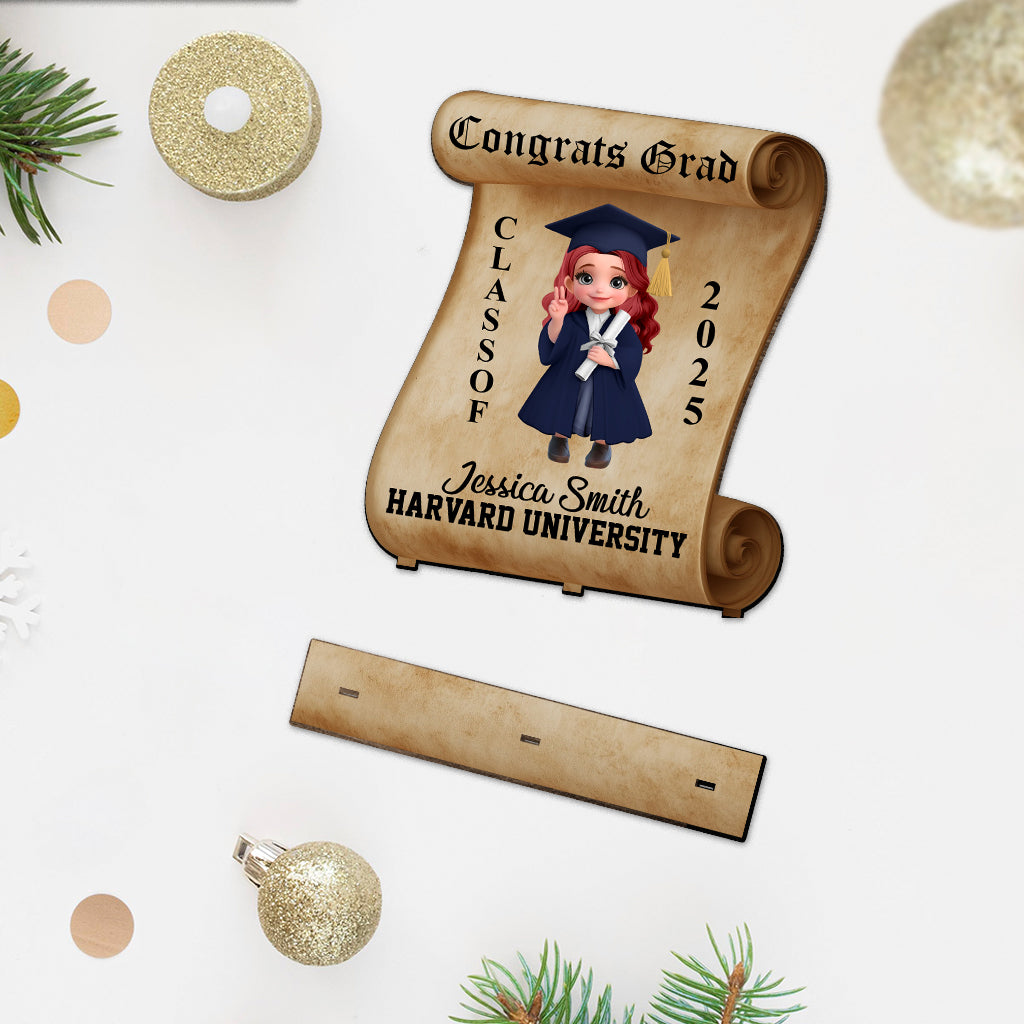 Congrats Grand Class Of 2025 - Personalized Graduation 1 Layered Big Freestanding