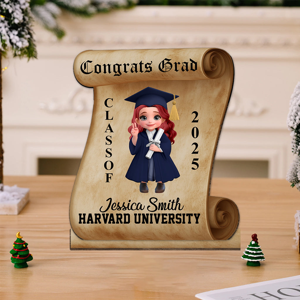 Congrats Grand Class Of 2025 - Personalized Graduation 1 Layered Big Freestanding