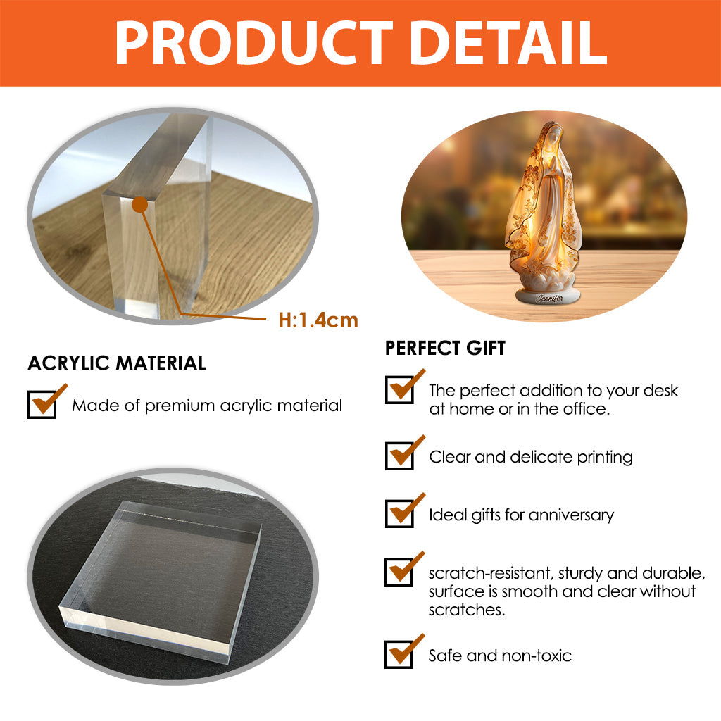 Notre-Dame - Plaque en acrylique personnalisée chrétienne sur mesure