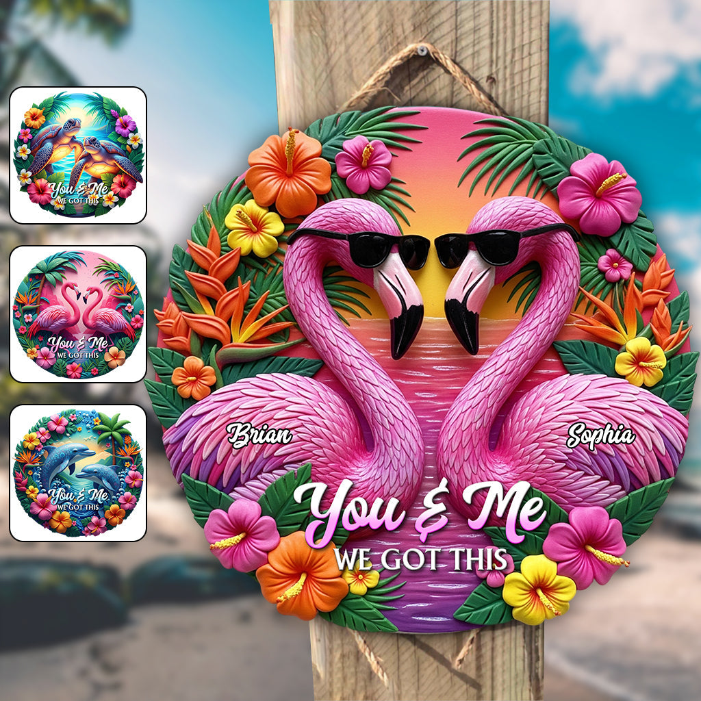 We Got This - Personalized Couple Custom Shaped Wood Sign