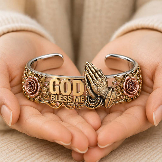 Dieu me bénisse - Bracelet en forme chrétienne