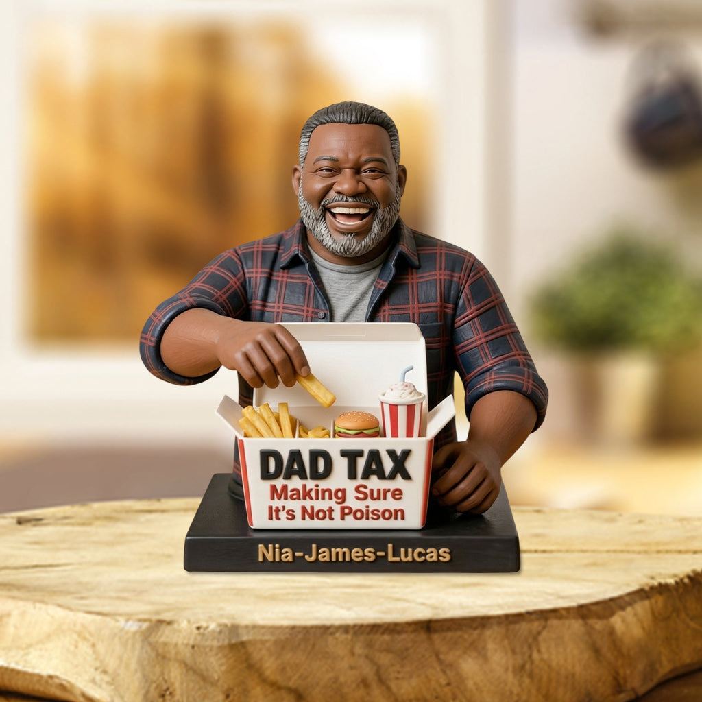 Taxe Papa - Plaque Acrylique Personnalisée en Forme de Père