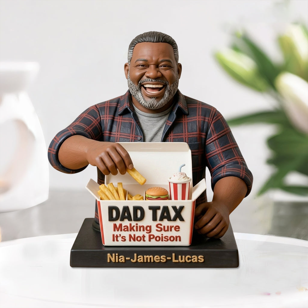 Taxe Papa - Plaque Acrylique Personnalisée en Forme de Père
