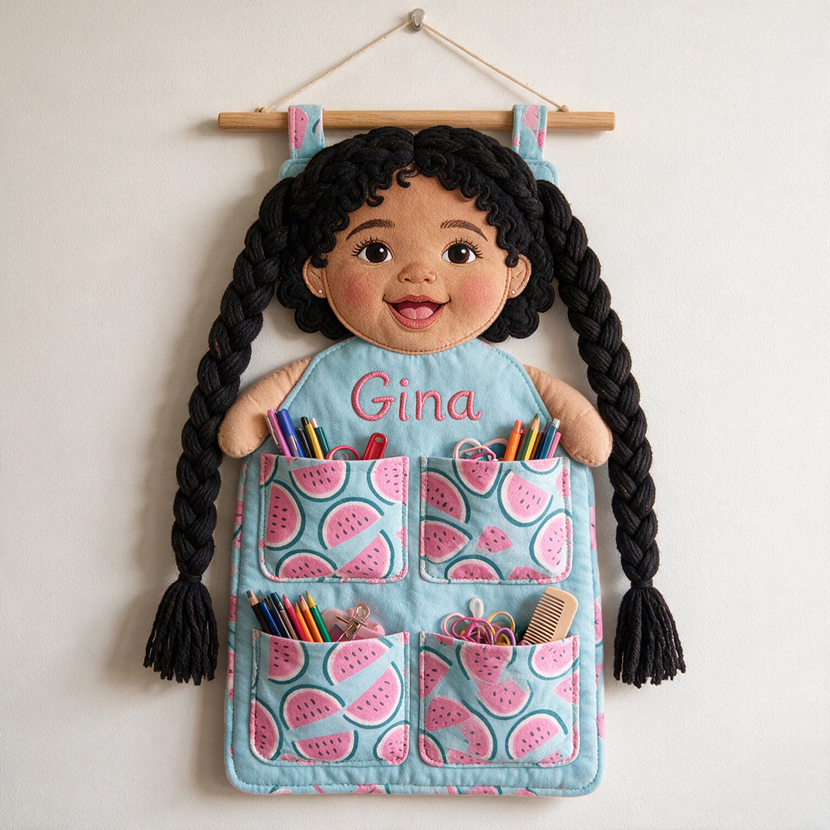 Little Princess Hair Bow Holder - Personalized Kid Hanging Organizer