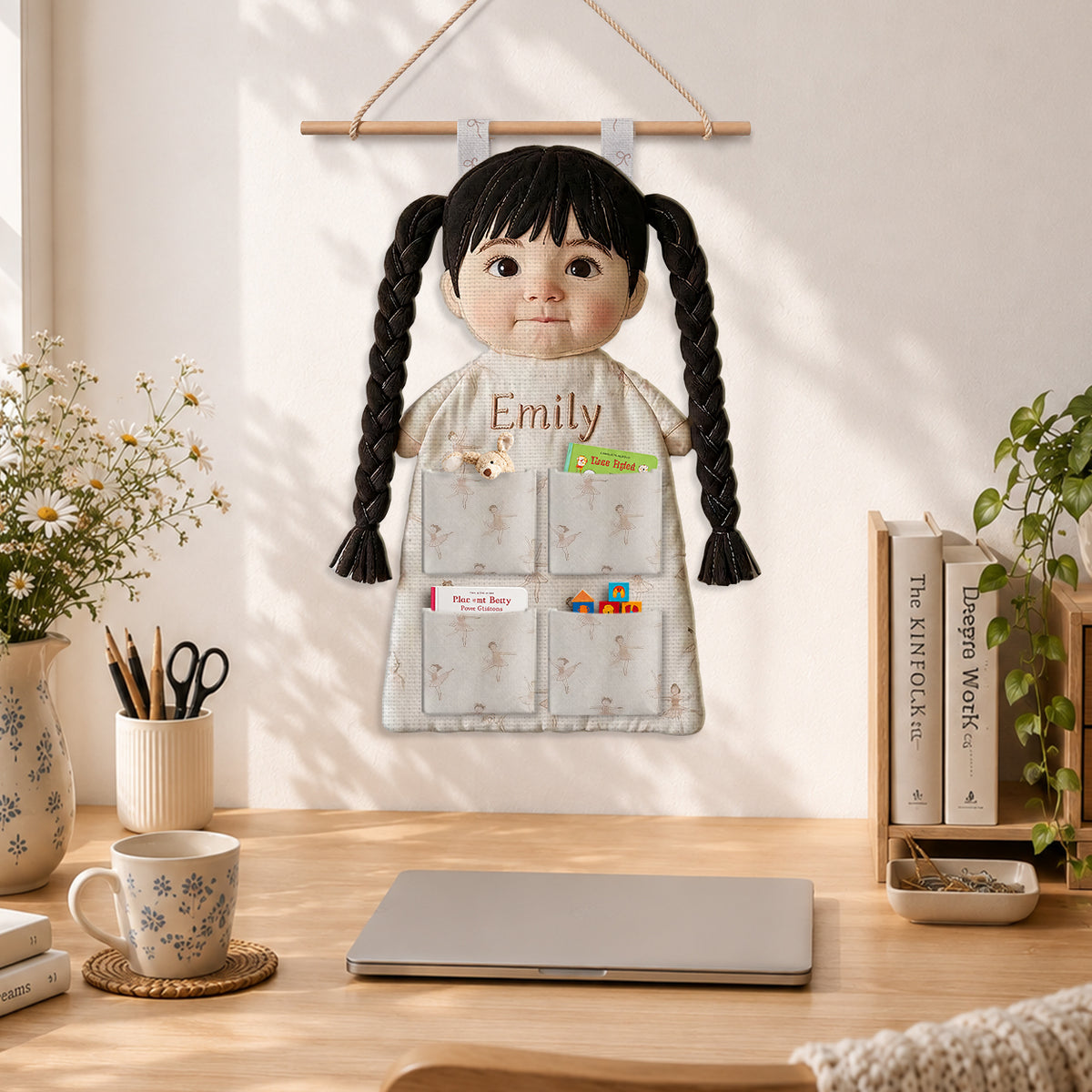 Little Princess Hair Bow Holder - Personalized Kid Hanging Organizer